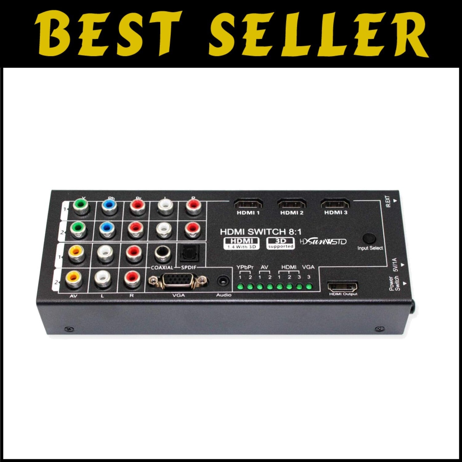 Multi-Functional HDMI Converter with 8 Inputs for Ultimate Home Theater