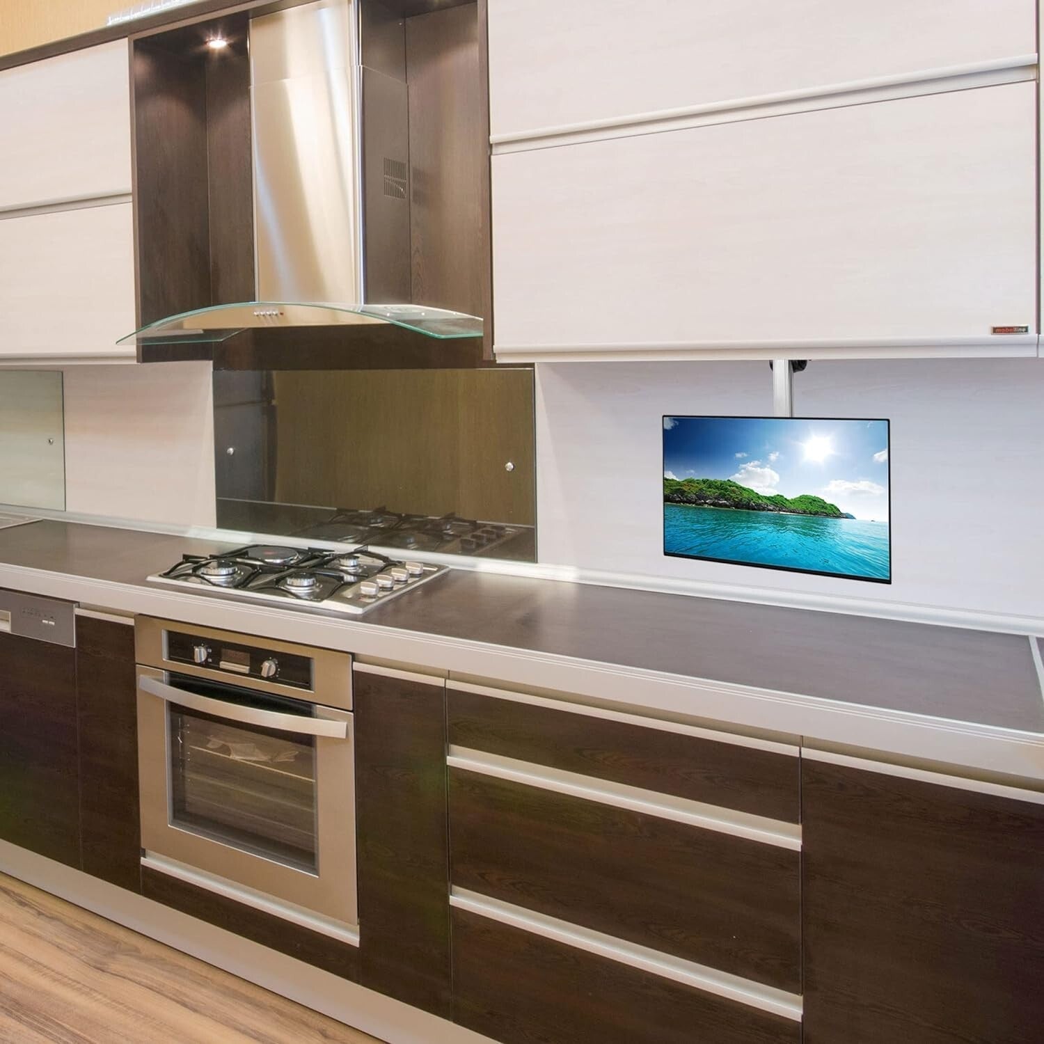 Adjustable Flip Down TV & Monitor Mounting Solution - 90° Tilt for Small Spaces