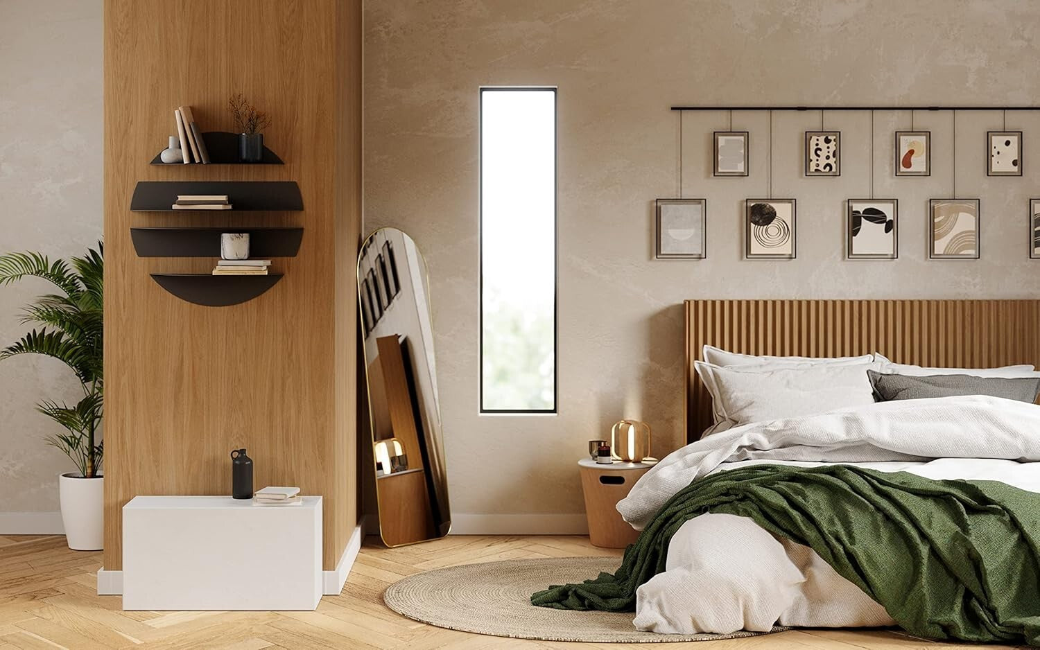 Adjustable Brushed Metal Picture Frames for Unique Wall Decor - Set of 9