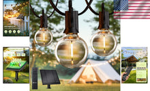 Load image into Gallery viewer, 75FT Waterproof Solar String Lights with 35 Dimmable LED Bulbs &amp; Remote Control