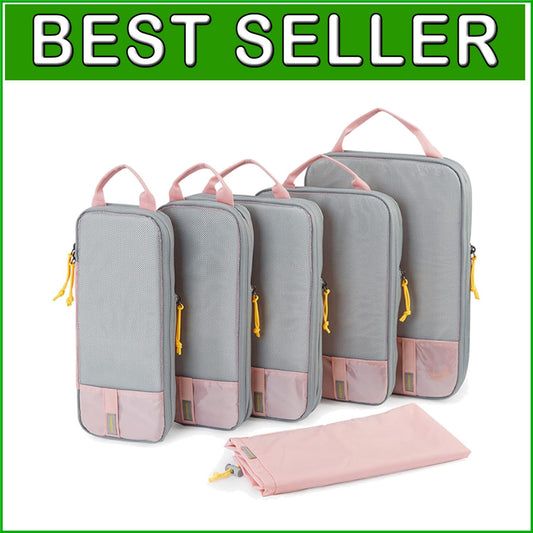 Effortless Packing with 6 Set Compression Cubes - Space-Saving Travel Must-Haves