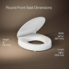 Load image into Gallery viewer, Premium White Round Toilet Seat - Quiet-Close &amp; Quick-Release for Easy Cleaning