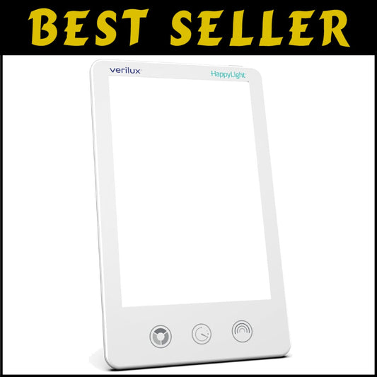 HappyLight Luxe - 10,000 Lux UV-Free Light Therapy Lamp for Mood & Energy Boost