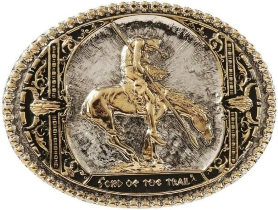 Elegantly Crafted End Of The Trail Belt Buckle for Men - One Size Fits Most