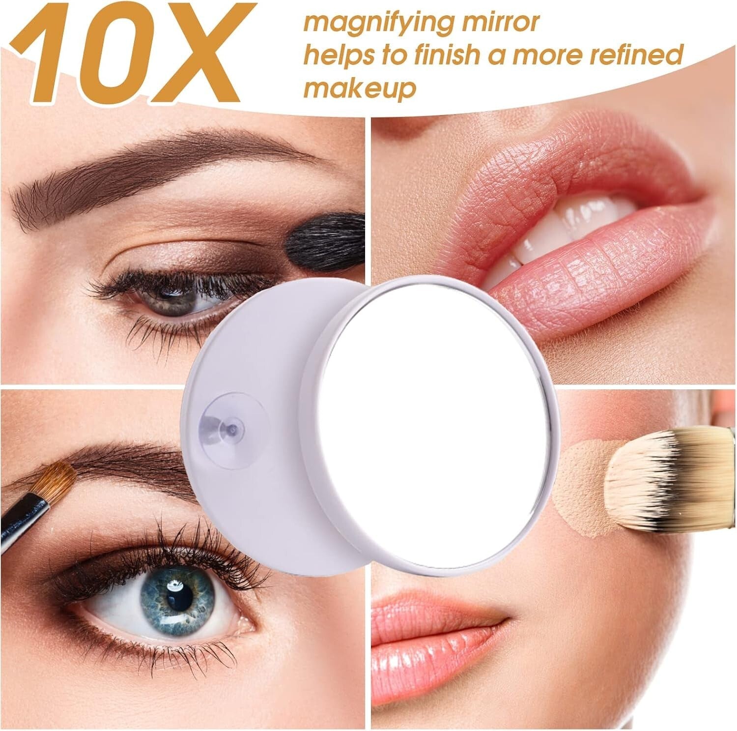 Bluetooth Vanity Mirror with Touch Sensor and 10X Magnifying - Wall or Tabletop