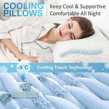 Load image into Gallery viewer, Standard Size Cooling Memory Foam Pillows 2-Pack – Machine Washable Luxury