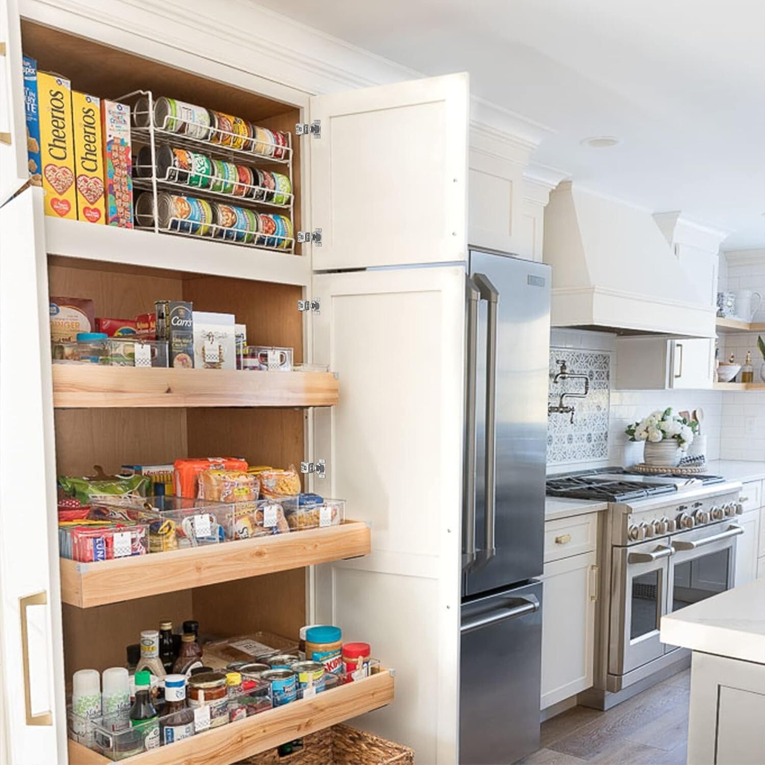 Quiet & Safe 20 Pieces 3/8 Inch Overlay Soft Close Cabinet Hinges - 105° Angle