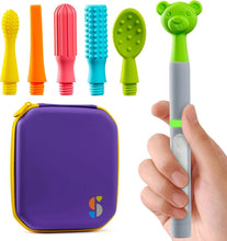 Load image into Gallery viewer, All-in-One Oral Sensory Stimulation Kit with Soft Textured Heads and Storage Bag