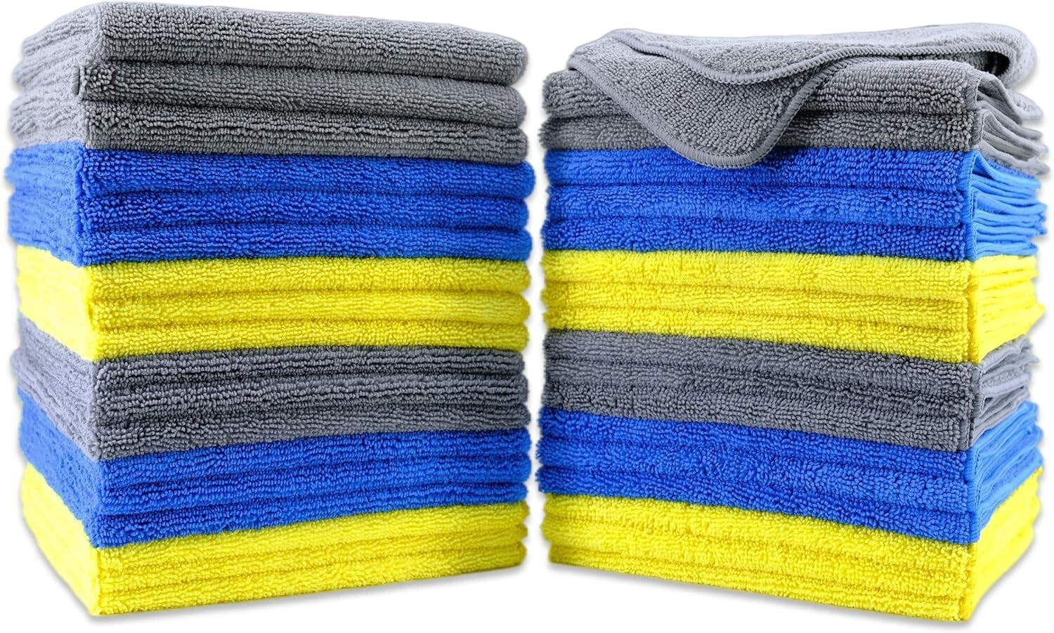 Efficient Microfiber Cleaning Towels, Lint-Free, 16x16, 36-Pack for Home & Auto