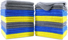Load image into Gallery viewer, Efficient Microfiber Cleaning Towels, Lint-Free, 16x16, 36-Pack for Home &amp; Auto