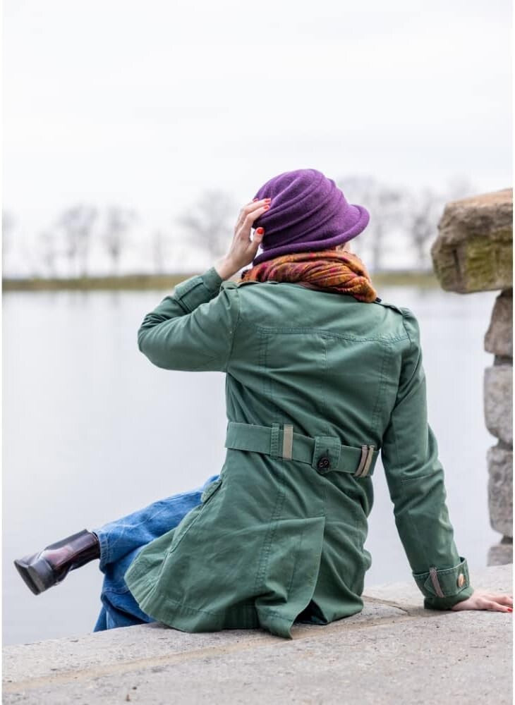 Hand-Washable Women's Stylish Boiled Wool Cloche Hat - Travel Friendly