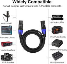 Load image into Gallery viewer, High-Performance 10-Pack 25ft XLR Cables - Balanced &amp; Durable with Color Coding
