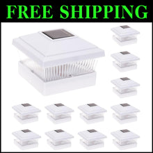 Load image into Gallery viewer, Energy Efficient 12 Pack Solar LED Pathway Lights - Classic White Design