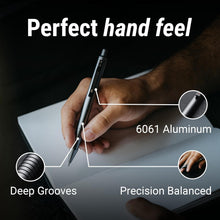 Load image into Gallery viewer, Refillable Gunmetal Gel Pen - Lightweight, Ultra-Fine Writing Luxury Instrument