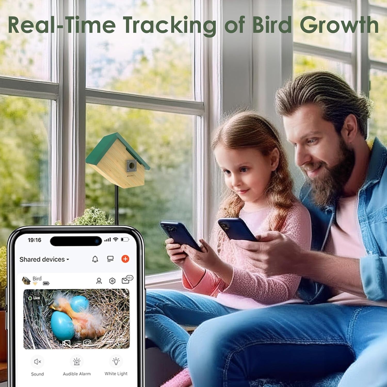 Educational Solar Birdhouse with Auto-Recording Camera for Kids & Nature Lovers