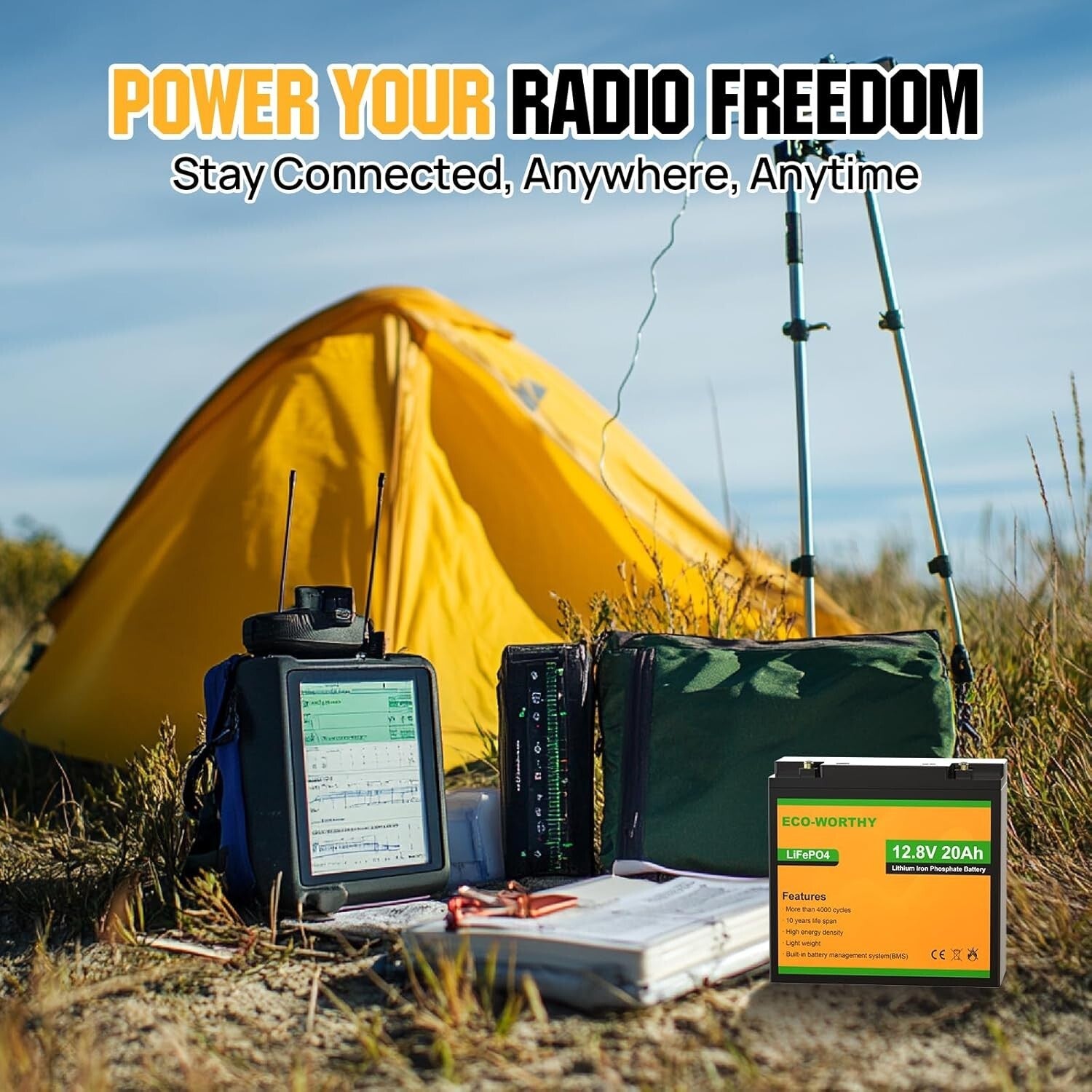 12V 20Ah Lightweight Lithium Battery - 4000+ Deep Cycles for Mobility & Scooters