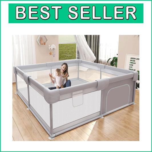 50x50 Inch Eco-Friendly Baby Playpen - Large Safe Play Yard for Indoor & Outdoor