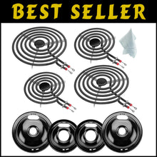 Load image into Gallery viewer, High-Quality Porcelain Drip Pan &amp; Burner Element Set for Whirlpool/Frigidaire