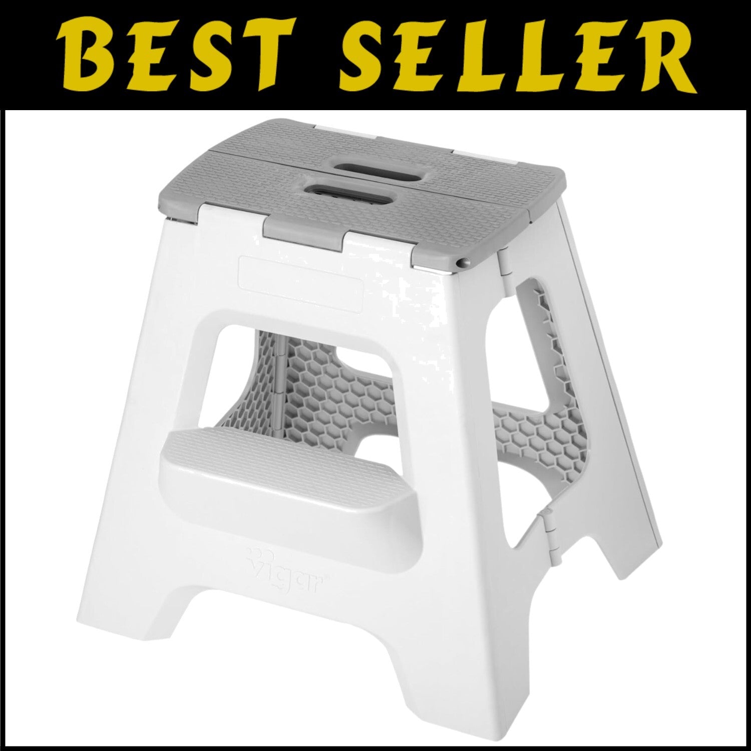 Versatile 2-Step Folding Stool for Home - Supports 330 Pounds Effortlessly