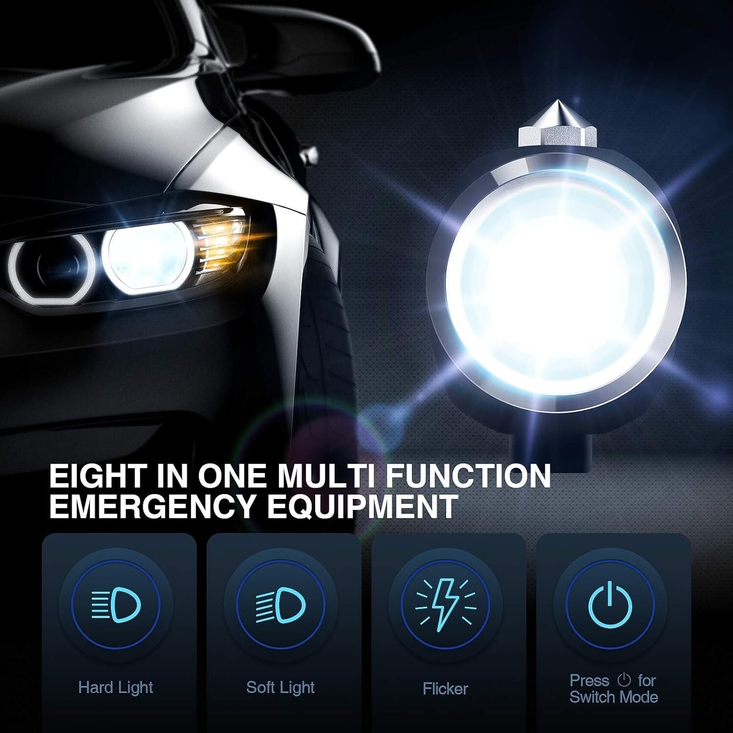 Rechargeable Waterproof Flashlights with 2400mAh Battery - Ideal for Emergencies