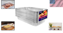 Load image into Gallery viewer, Recyclable Large Aluminum Roasting Pans - 20 Count, Oven &amp; Dishwasher Safe