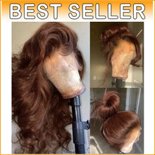 Load image into Gallery viewer, 24 Inch Brown Body Wave Glueless Lace Front Wig - Versatile for Any Occasion