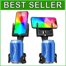 Load image into Gallery viewer, Adjustable Cup Holder Phone Holder for All Smartphones - Car Mount Black 2-Pack