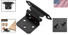 Load image into Gallery viewer, Premium 1/2" Overlay Cabinet Hinges - 60 Heavy-Duty Self-Closing Matte Black Set