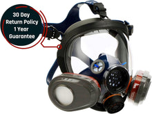 Load image into Gallery viewer, Lightweight Full Face Organic Vapor Mask with Premium Silicone Seal &amp; Filters