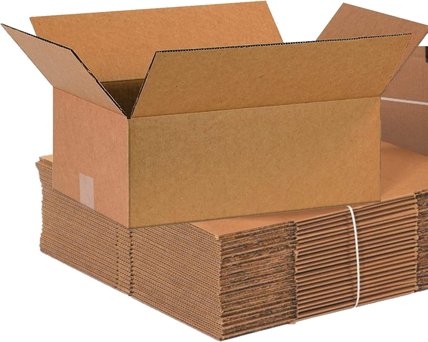 Bulk 25-Pack Heavy Duty Cardboard Storage Boxes 16x10x6 for Moving & Shipping