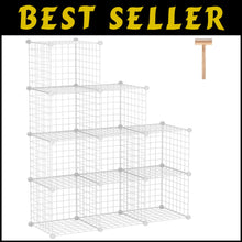 Load image into Gallery viewer, Elegant 9-Cube Wire Storage Organizer - Modern, Sturdy &amp; Versatile Solution