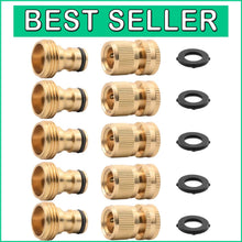 Load image into Gallery viewer, Quick-Release Brass Hose Connectors 3/4 Inches - Rust-Proof &amp; Efficient Watering