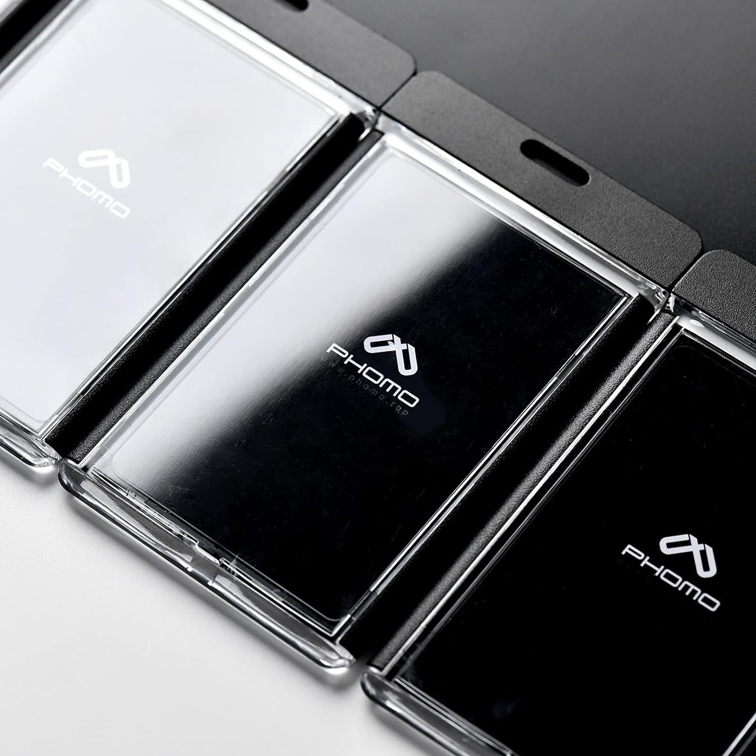 Lightweight ID Badge Holder Wallet with Comfortable Lanyard - Black, 5-Pack