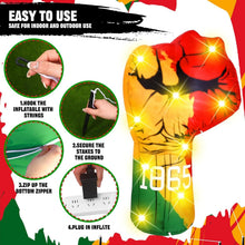 Load image into Gallery viewer, 6ft LED Inflatable Freedom Fist Decoration - Perfect for Juneteenth Celebrations