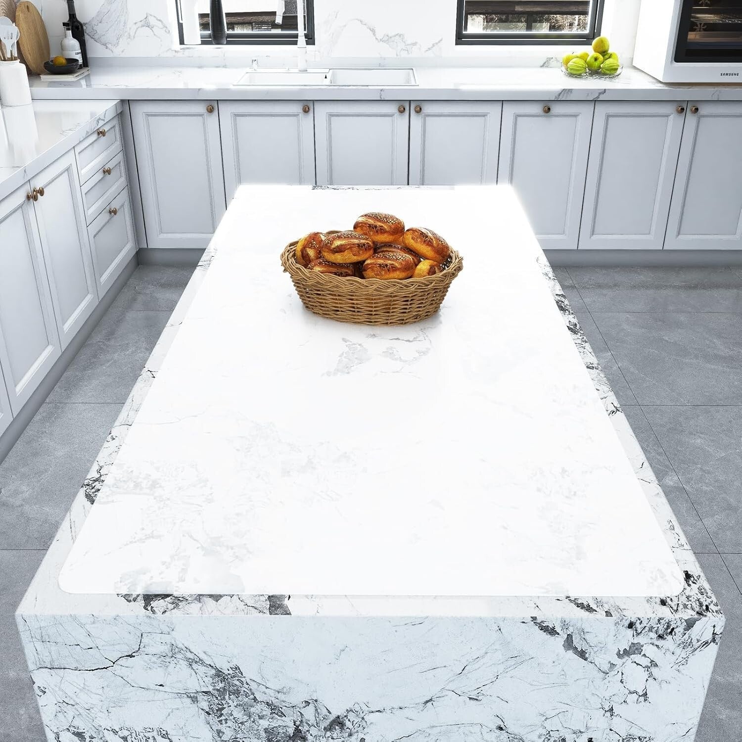 Extra Large 47" x 23" Waterproof Silicone Mat - Kitchen Countertop Protector