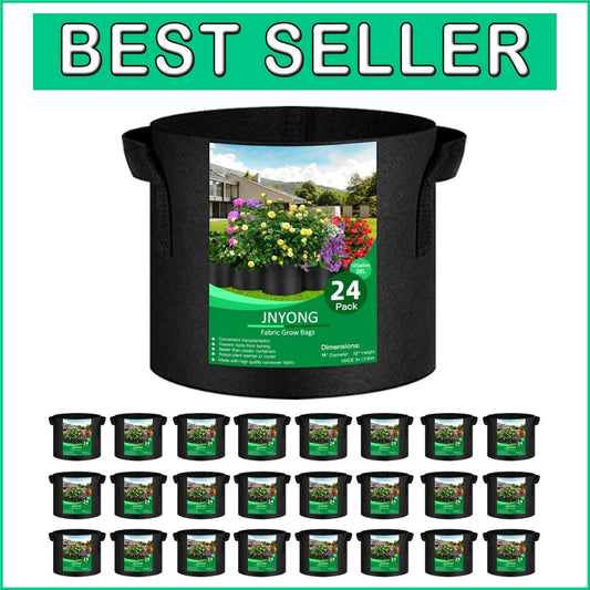 Stylish & Versatile 10 Gallon Fabric Grow Bags - Ideal for Indoor & Outdoor Use