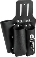 Load image into Gallery viewer, 3-Pocket Leather Tool Holder by Klein - Fits 2-Inch Belts with Knife Snap