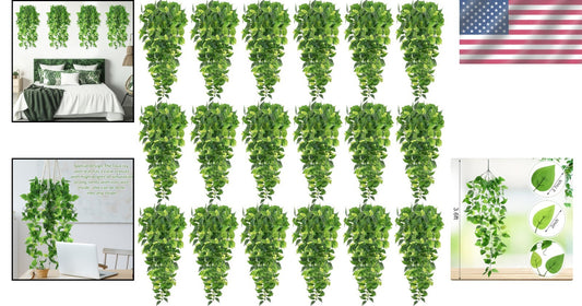 18-Pcs Lifelike Artificial Hanging Ivy Vines for Indoor & Outdoor Decor