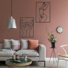 Load image into Gallery viewer, Stunning 4 Pack Metal Wall Art Décor - Minimalist 3D Line Art Women’s Shapes