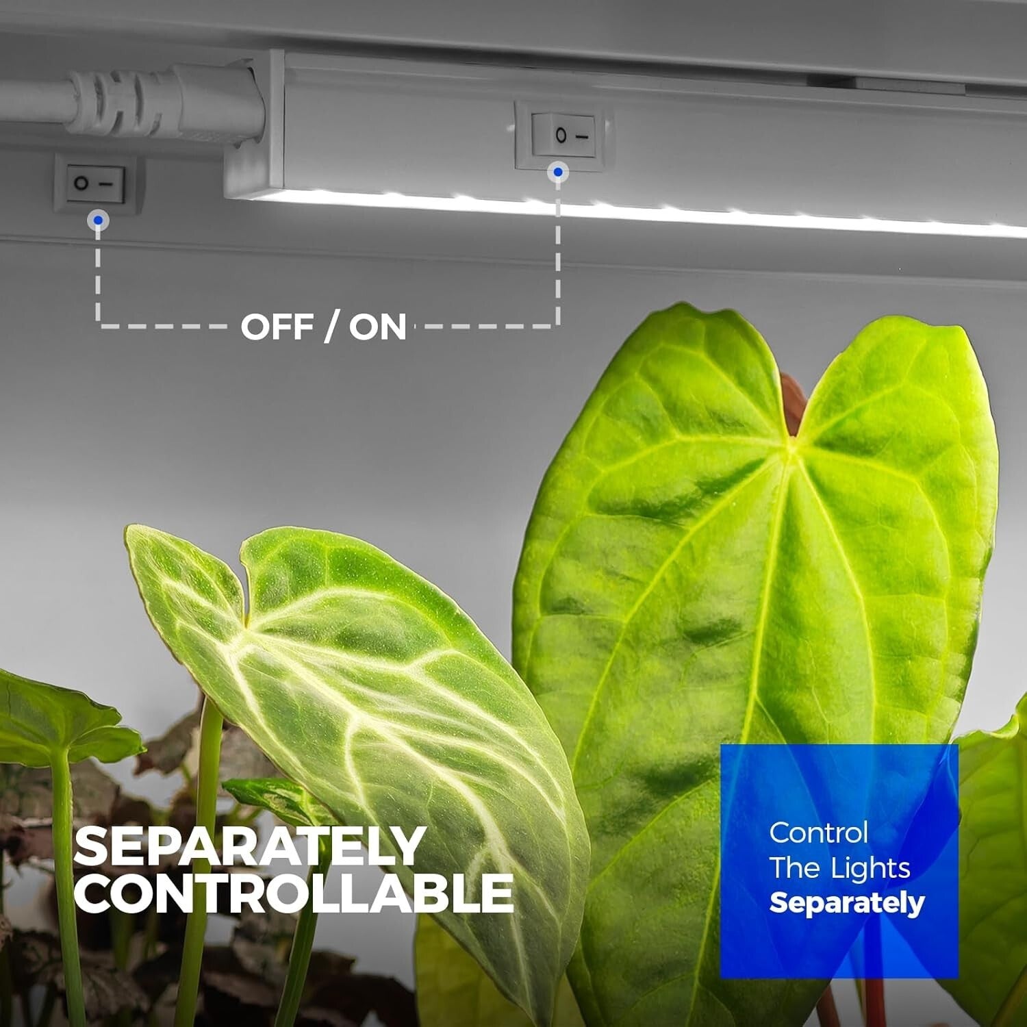 Self-Install 8-Pack LED Grow Light Strips - Ideal for Indoor Plants & Greenhouse