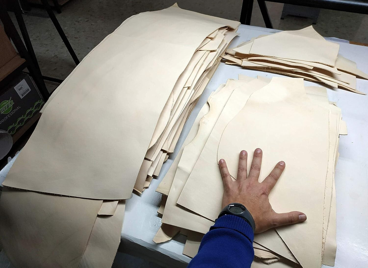 1 LB Veg Tan Leather - Large Pieces and Scraps for Elegant Handcrafted Projects