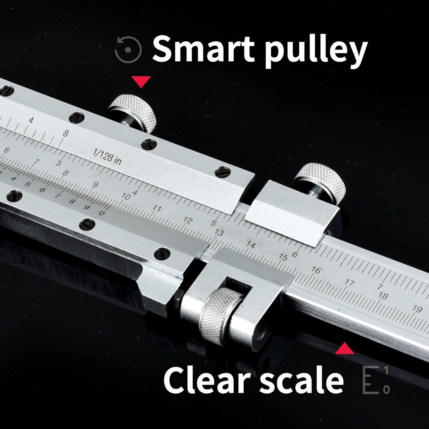 0-24" Stainless Steel Caliper with 0.05mm Graduation for Accurate Measurements