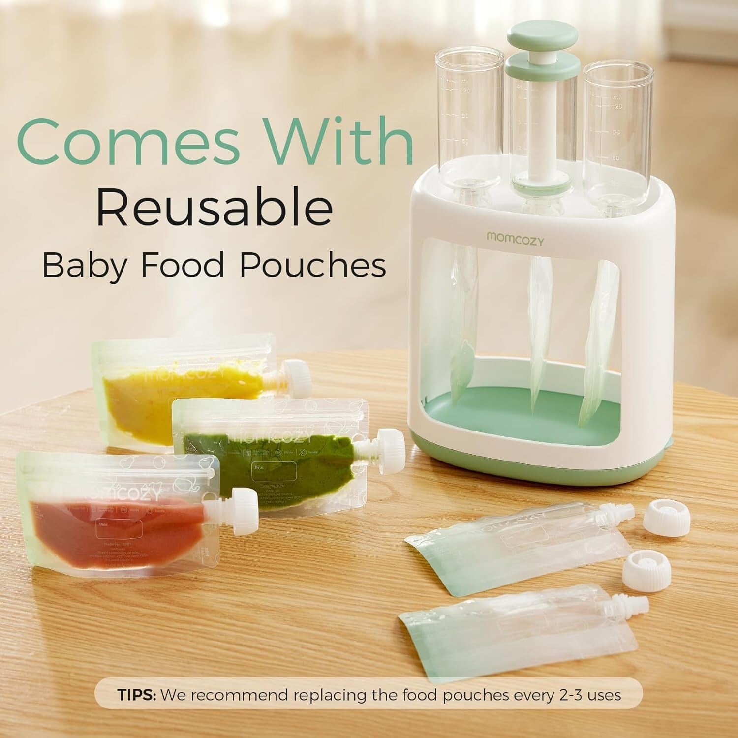 Dishwasher Safe Squeeze Station & Reusable Pouches for Toddlers' Purees