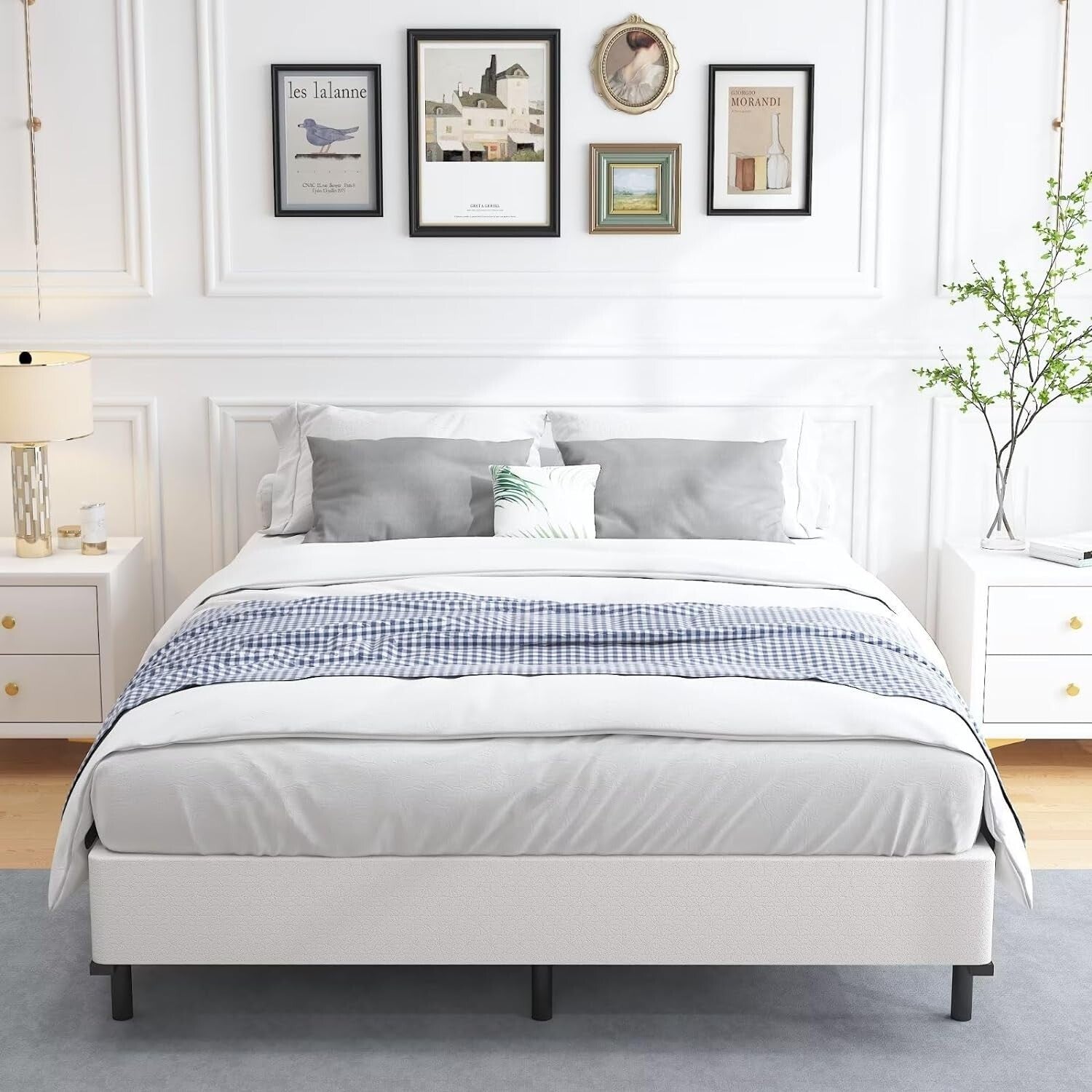 3000lbs Capacity Heavy Duty Metal Queen Box Spring - Non-Squeak & Easy to Clean