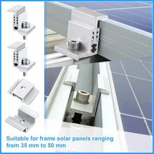 Load image into Gallery viewer, Durable Solar Panel Mid Clamps with Adjustable End Clamps - Easy Install