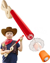 Load image into Gallery viewer, American-Made Red Wooden Toy Rifle - Safe, Indestructible Fun for Ages 3-7