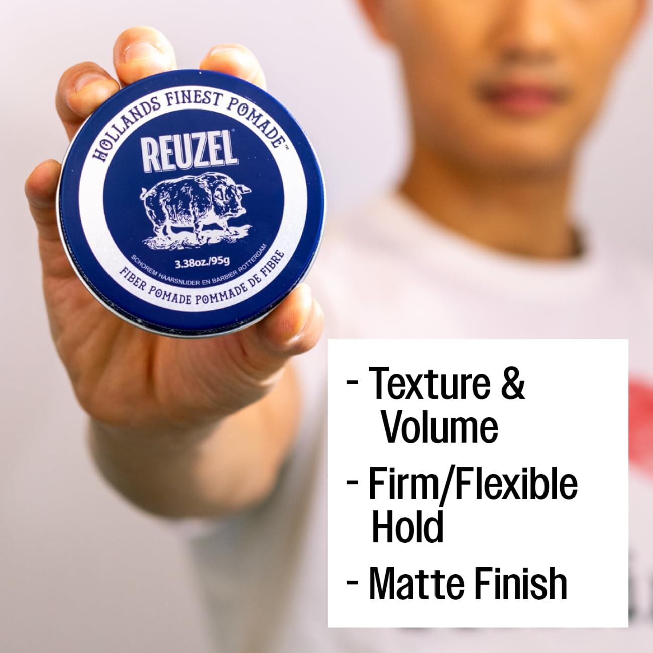 12oz Fiber Pomade with Low Shine Finish - Reworkable Hold for Versatile Styles