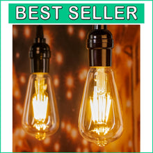 Load image into Gallery viewer, Vintage Style 12-Pack E26 Edison Bulbs - Energy Efficient Warm White Light