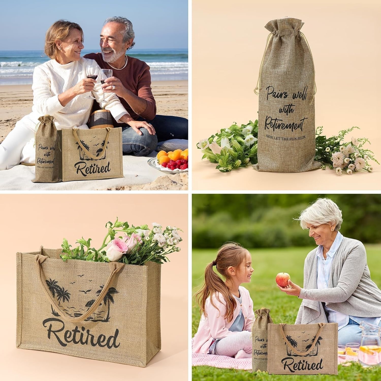 2025 Retirement Gifts for Her: Elegant Wine Tumblers & Relaxation Spa Set