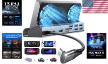 Load image into Gallery viewer, 10-in-1 Docking Station for Steam Deck OLED &amp; ROG Ally with Dual Cooling Fans